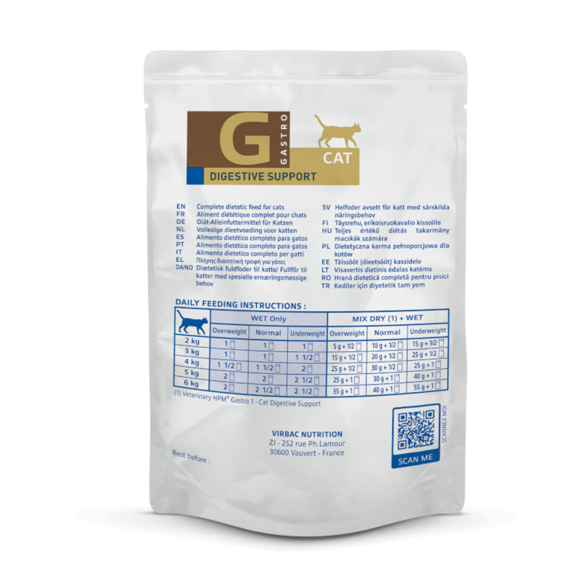 HPM CAT DIGESTIVE SUPPORT WET 85GR WEPET