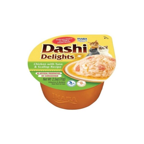 Dashi Cat DELIGHTS Receita de Frango C/Atum/Vieira 70g wepet
