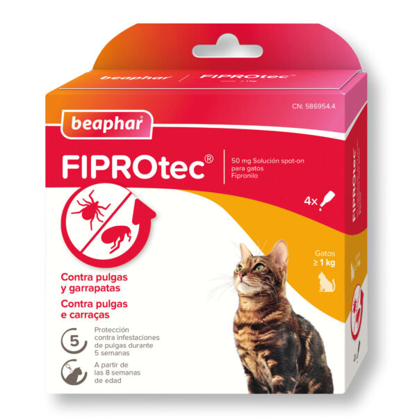 beaphar fiprotec fipronil gatos 4pp wepet