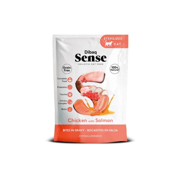 Dibaq Sense Bites frango com salmão 100gr wepet