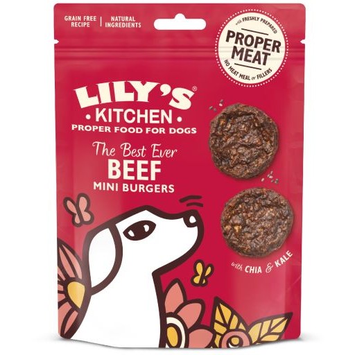 LILYS KITCHEN Vaca, Mini Hamburgers com Chia e Couve 70gr wepet