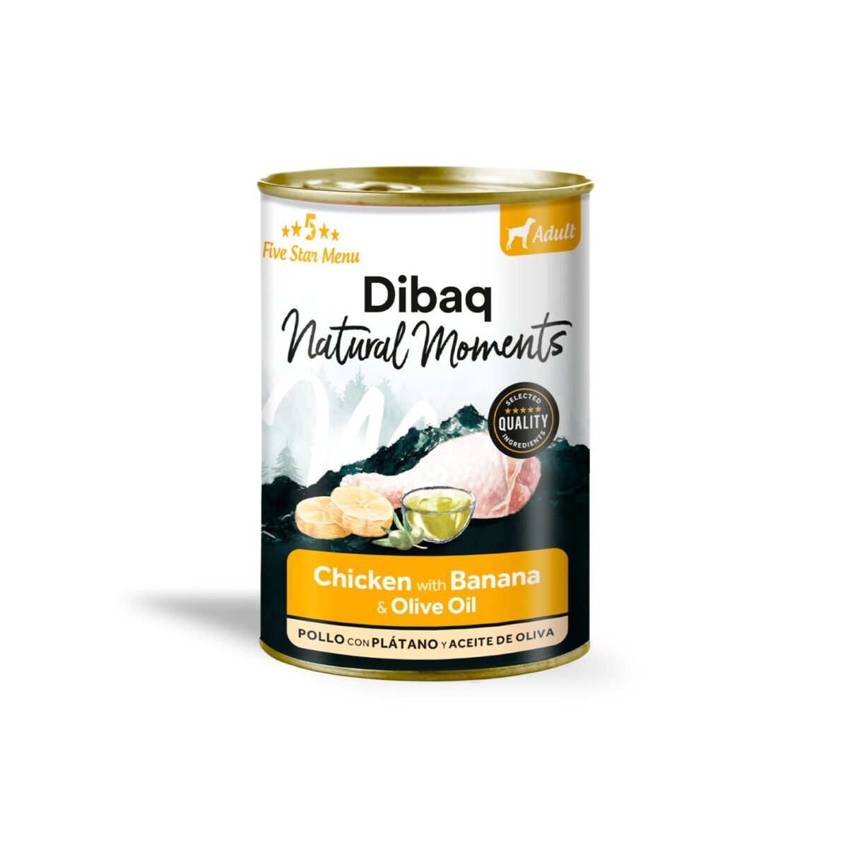 dibaq-natural-moments-adulto-pollo-con-platano DIBAQ NATURAL DOG ADULT CHICKEN WITH BANANA 380 G WEPET