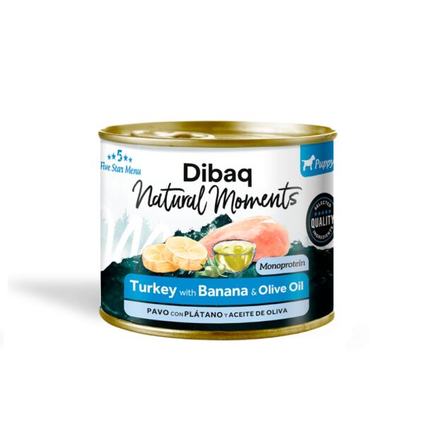 DIBAQ NATURAL DOG PUPPY TURKEY WITH BANANA 190G WEPET