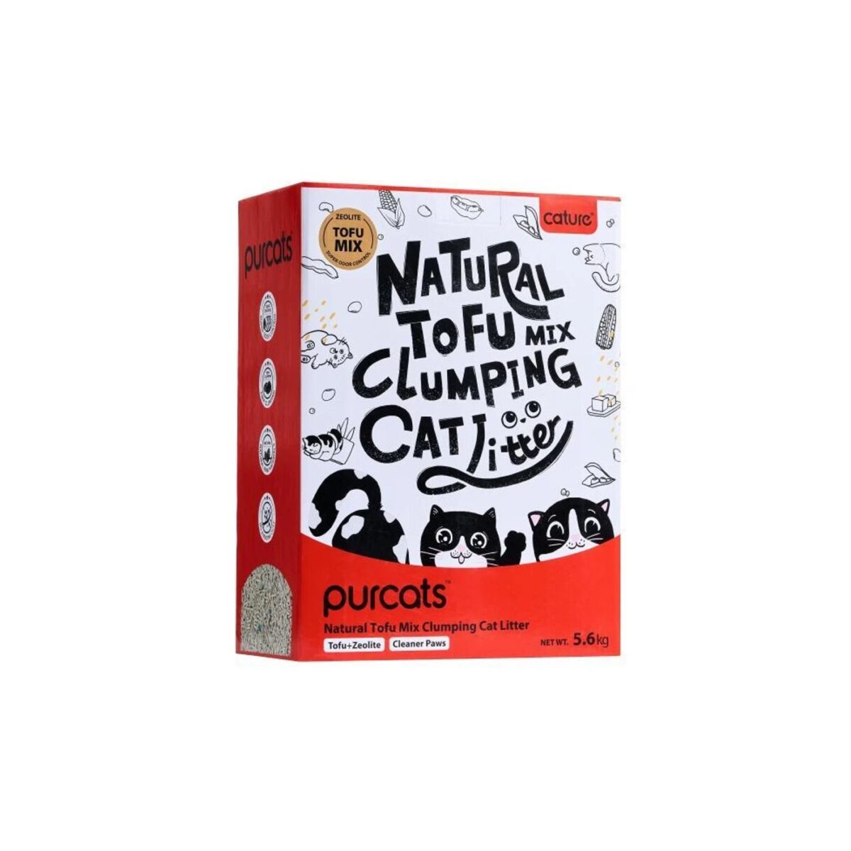 Areia Cature Purcats Tofu&Zeol 5,6kg - Image 1