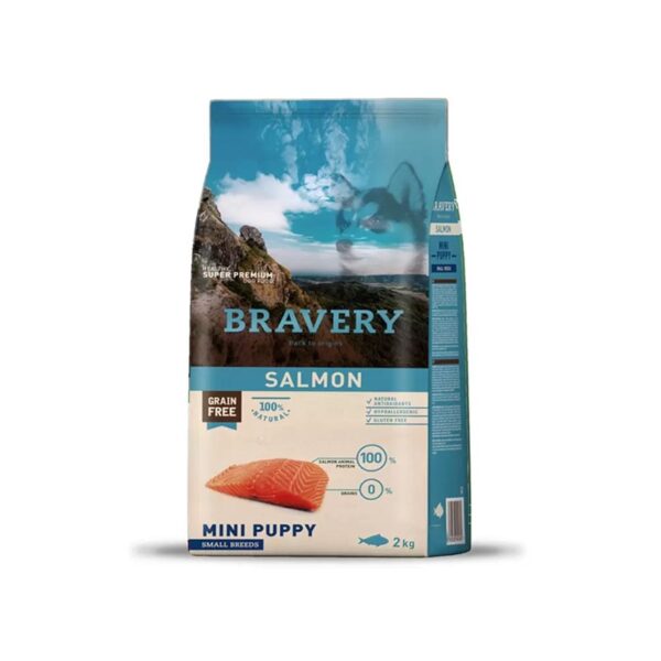 Bravery Puppy Grain Free Mini Salmon 2Kg