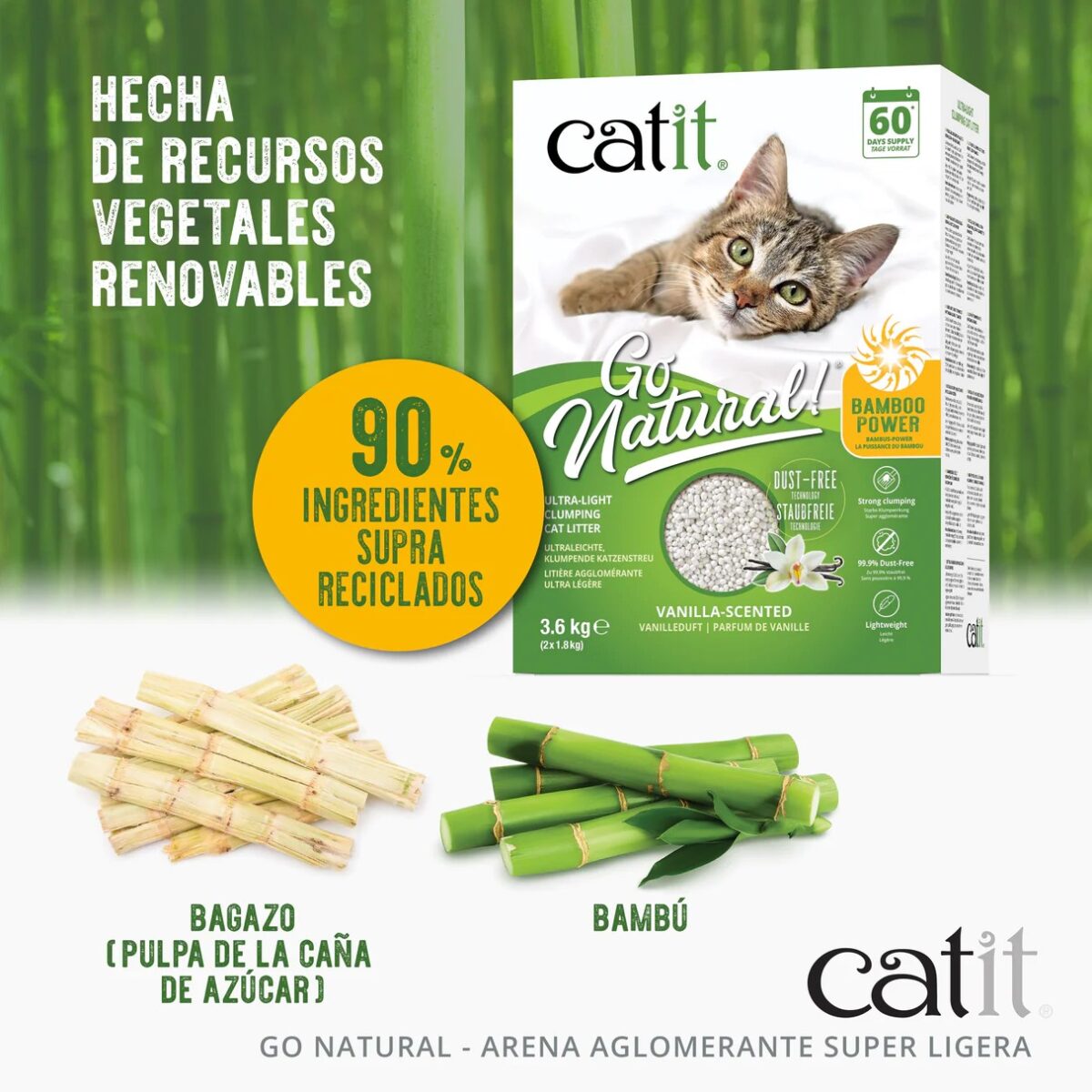 CATIT GO NATURAL BAMBOO BAUNILHA WEPET