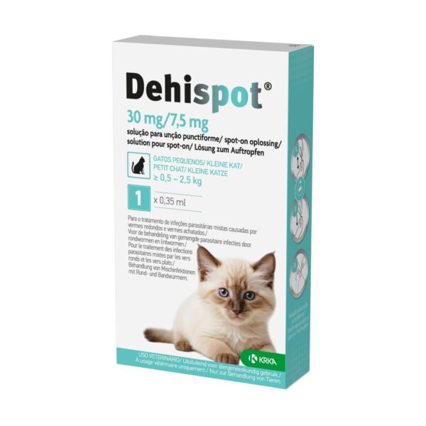 DEHISPOT 30MG/7,5MG GATOS PEQUENOS 0,5-2,5KG 1PP WEPET
