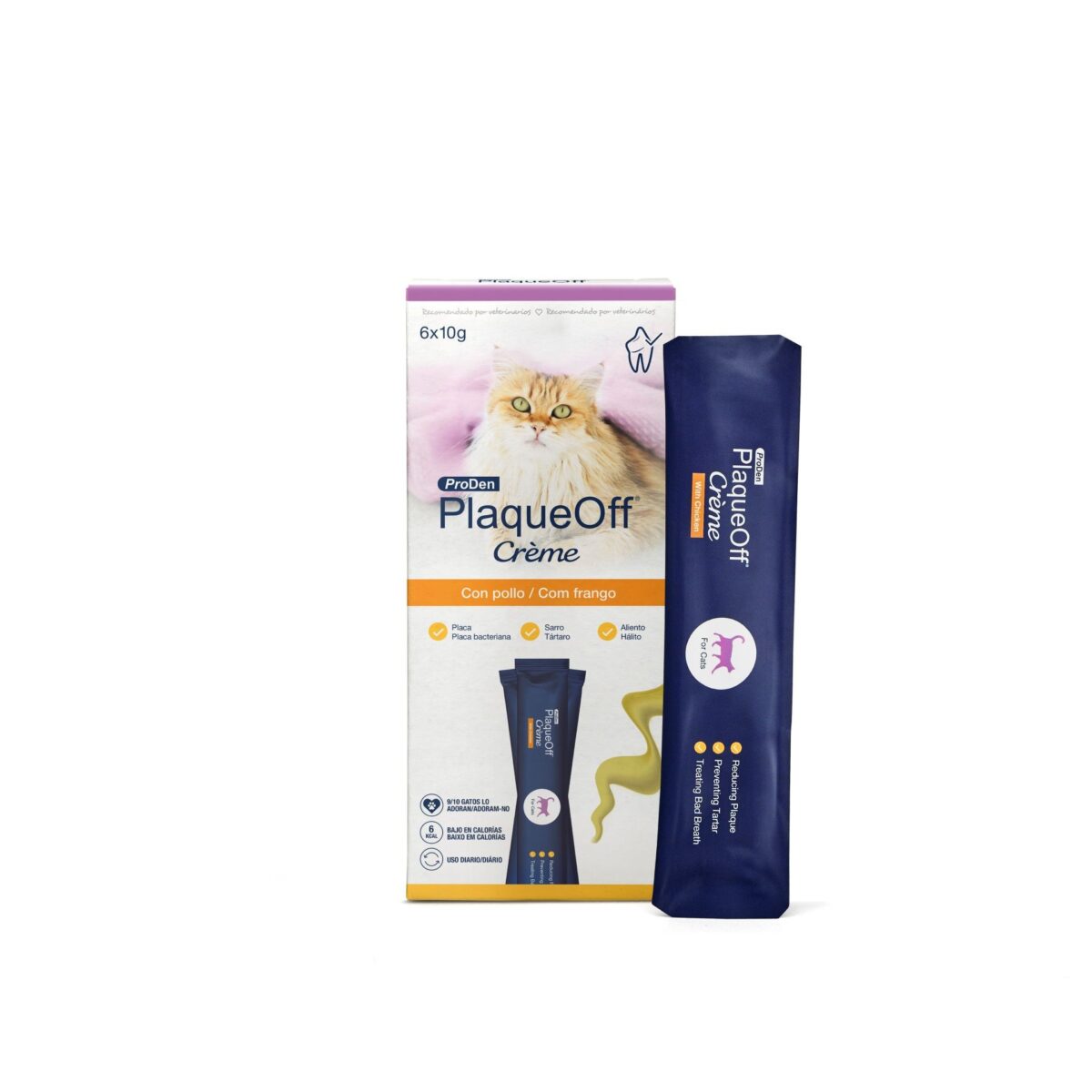 PRODEN 6X0GR Proden Plaque Off Snack Cream para Gatos 6x10gr - Image 1